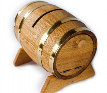 Wooden wedding barrel post box