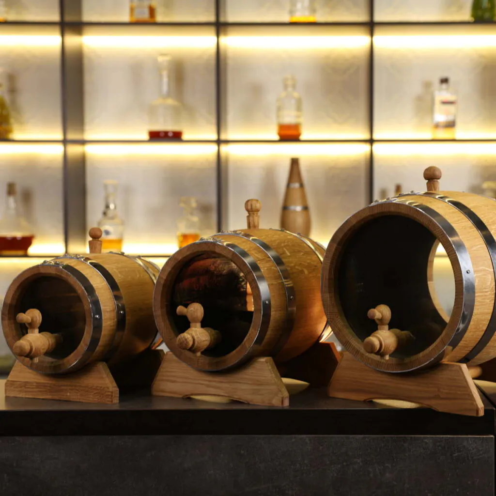Oak Barrel with Glass Heads for Aging (3L, 5L, 10L)