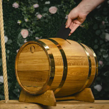 Oak Wedding Post Box Barrel (5L–20L)