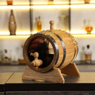 Oak Barrel with Glass Heads for Aging (3L, 5L, 10L)