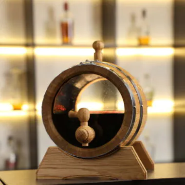 Oak Barrel with Glass Heads for Aging (3L, 5L, 10L)