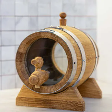 Oak Barrel with Glass Heads for Aging (3L, 5L, 10L)