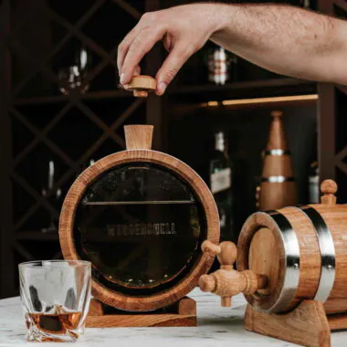 Oak Aging Flask with Glass Heads – 1L