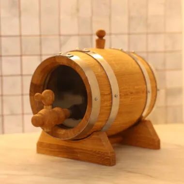 Oak Barrel with Glass Heads for Aging (3L, 5L, 10L)