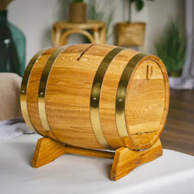 Oak Wedding Post Box Barrel (5L–20L)